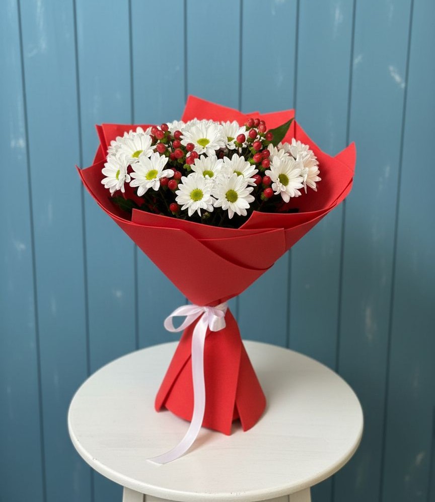 Букет цветов из: Хризантемы в Дмитриевской