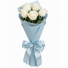 Букет 5 Белых роз Проуд #REPLACE_PRED# Дмитриевской