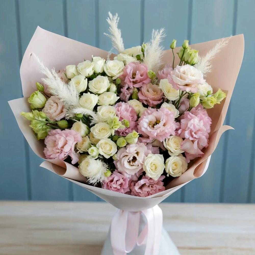 Букет цветов из: Альстромерии и Розы в Дмитриевской