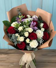 Букет цветов из:  Розы и Альстромерии в Дмитриевской