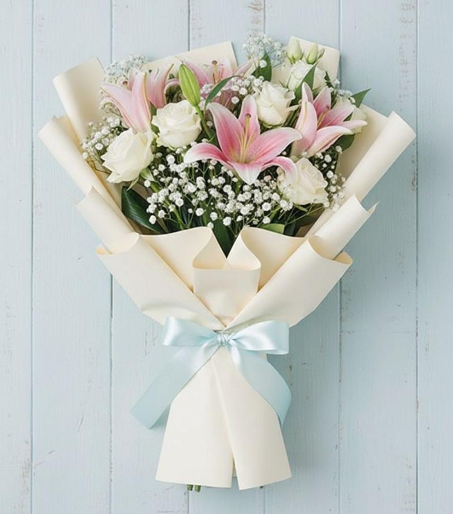 Букет цветов из: Лилии в Дмитриевской