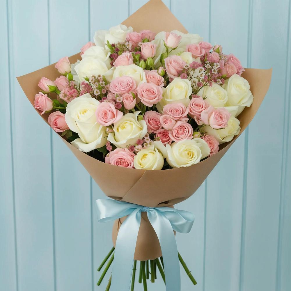 Букет цветов из: Розы в Дмитриевской