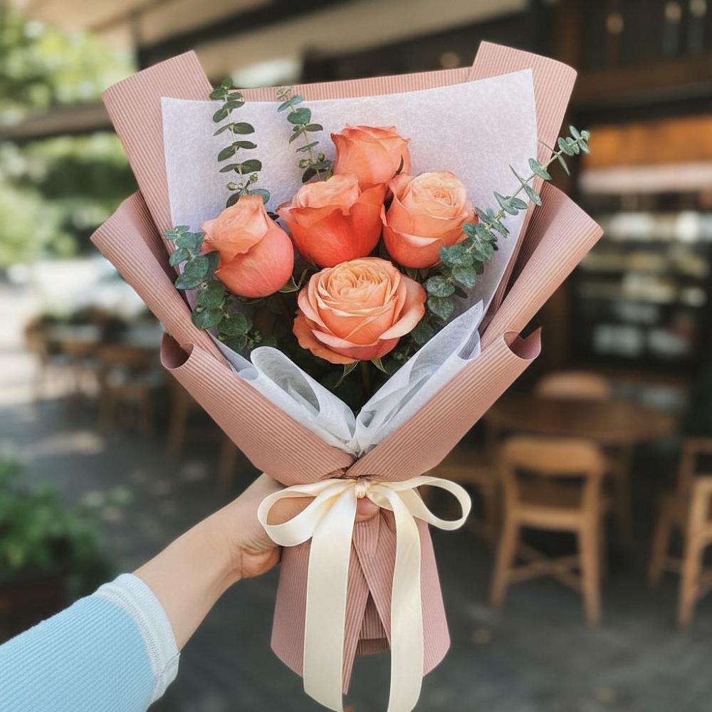 Букет цветов из: Розы в Дмитриевской