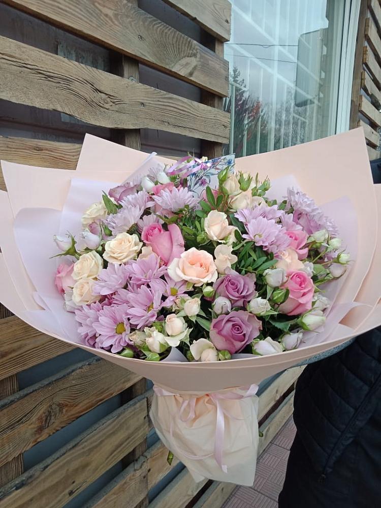 Букет цветов из: Розы и Хризантемы в Дмитриевской