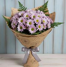 Букет цветов из:  Хризантемы #REPLACE_PRED# Дмитриевской