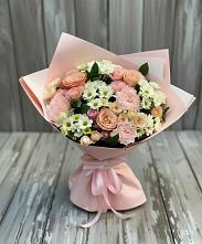 Букет цветов из:  Гвоздики, Розы и Хризантемы в Дмитриевской