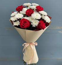Букет цветов из:  Розы и Хризантемы в Дмитриевской