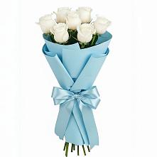 Букет 7 белых роз Проуд #REPLACE_PRED# Дмитриевской