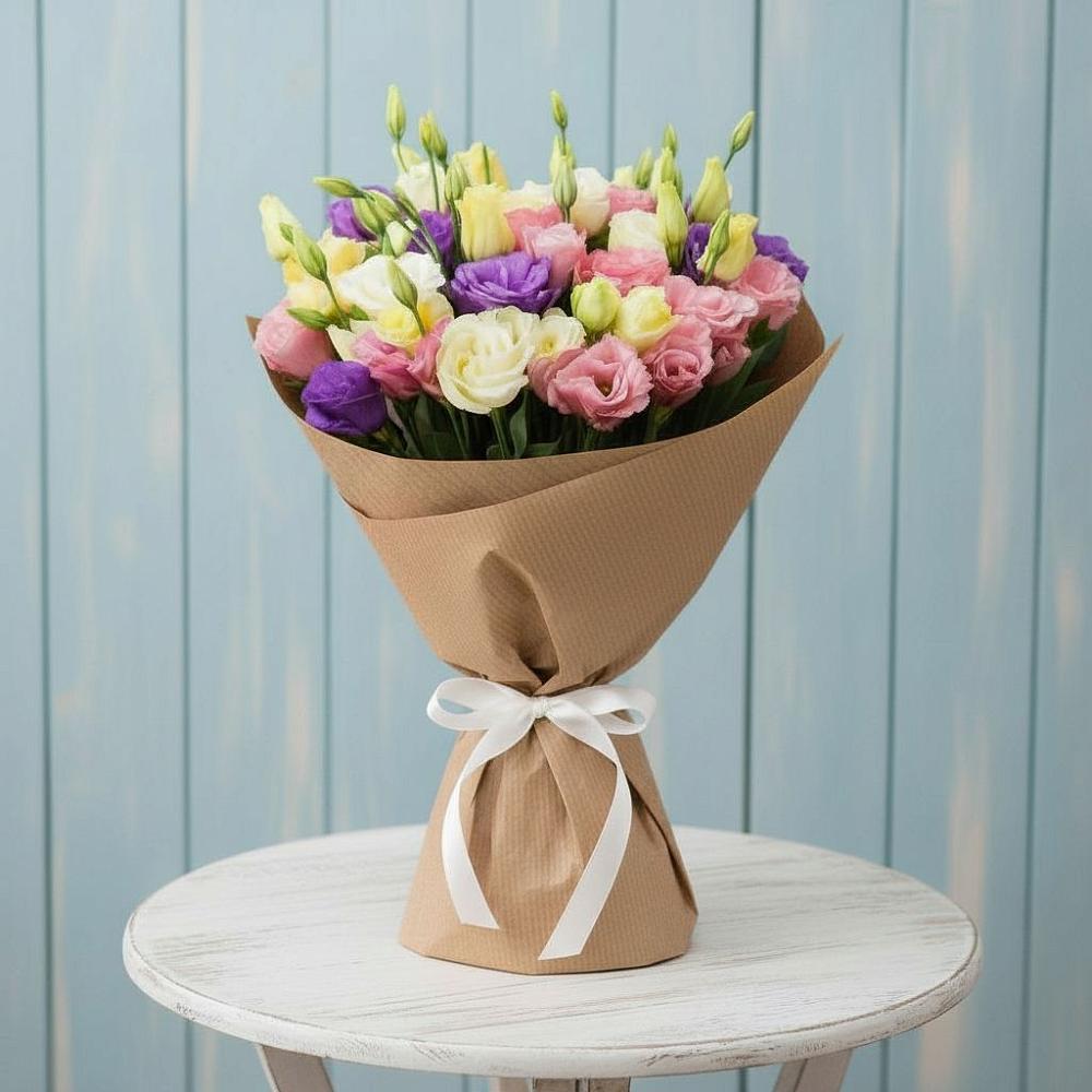 Букет цветов из: Лизиантусы в Дмитриевской