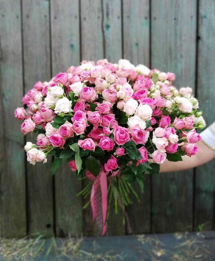 Букет Розовые кустовые розы Натали и Лав Лидия в Дмитриевской