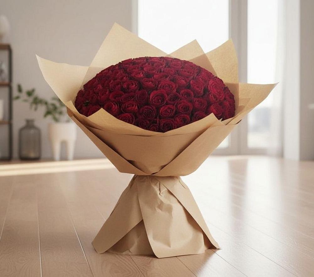 Букет 101 Красная роза в Дмитриевской