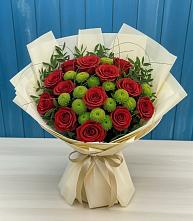 Букет цветов из:  Розы и Хризантемы в Дмитриевской