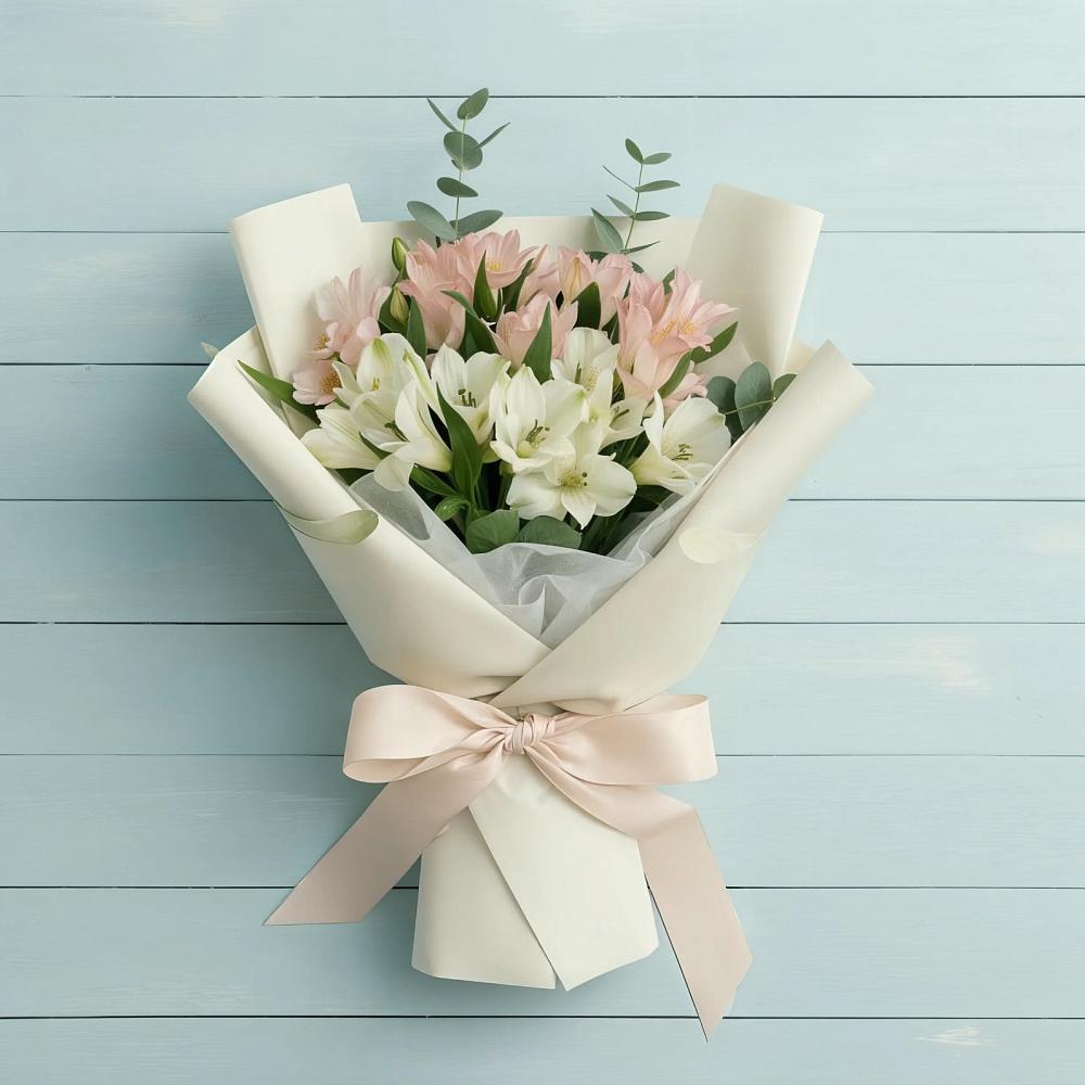 Букет цветов из: Альстромерии в Дмитриевской