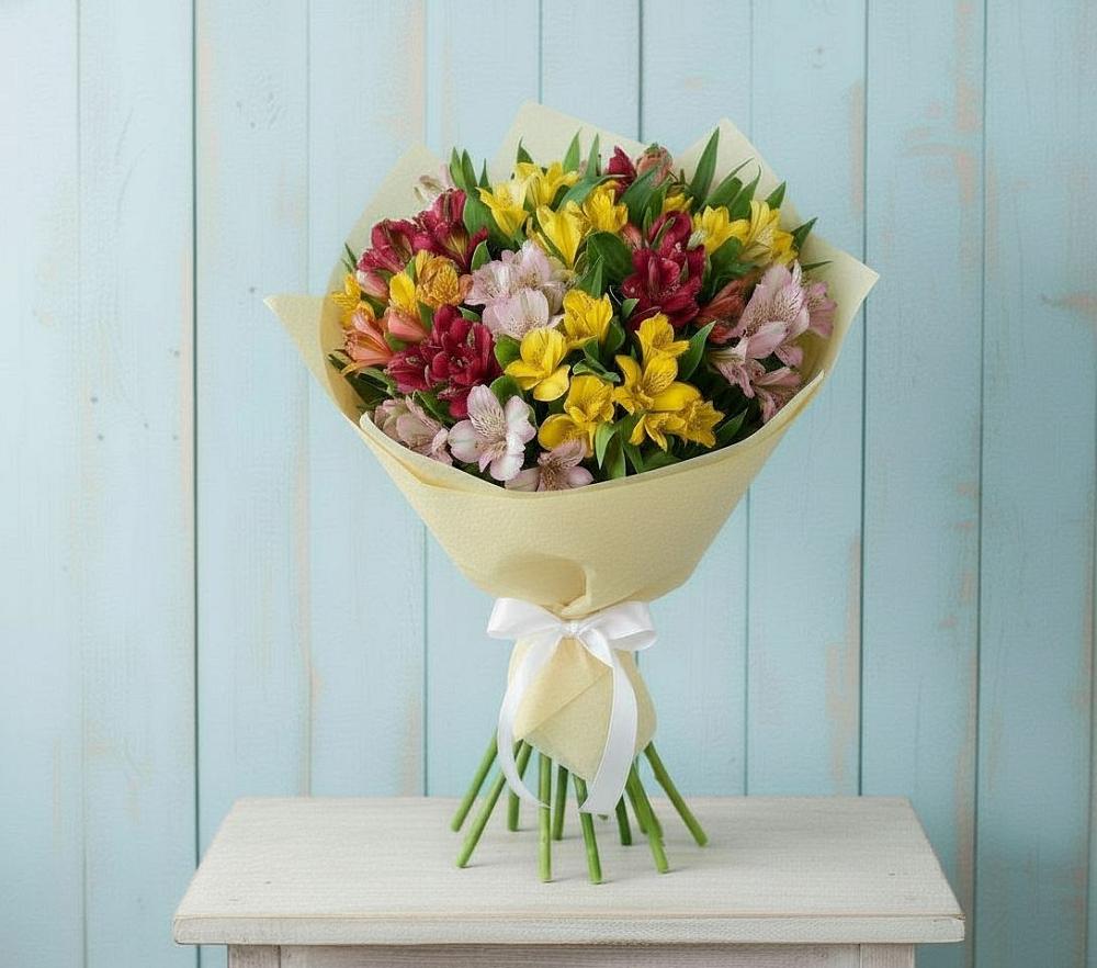 Букет цветов из: Альстромерии в Дмитриевской