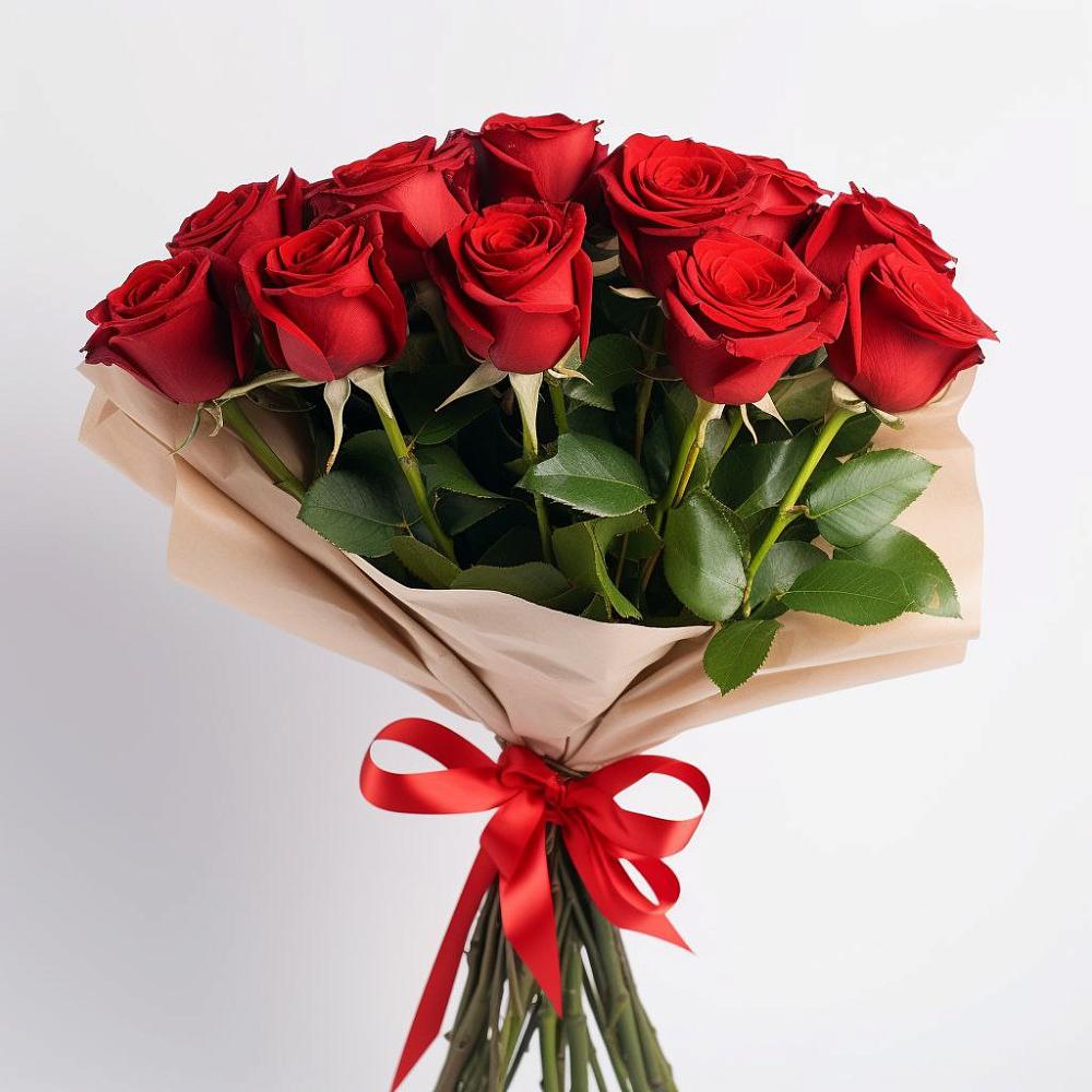 Букет 11 Красных роз Эдлесс Лав в Дмитриевской